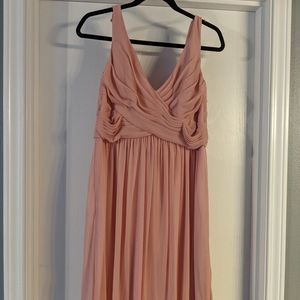 David's Bridal Knee-length Pink Bridesmaid Dress